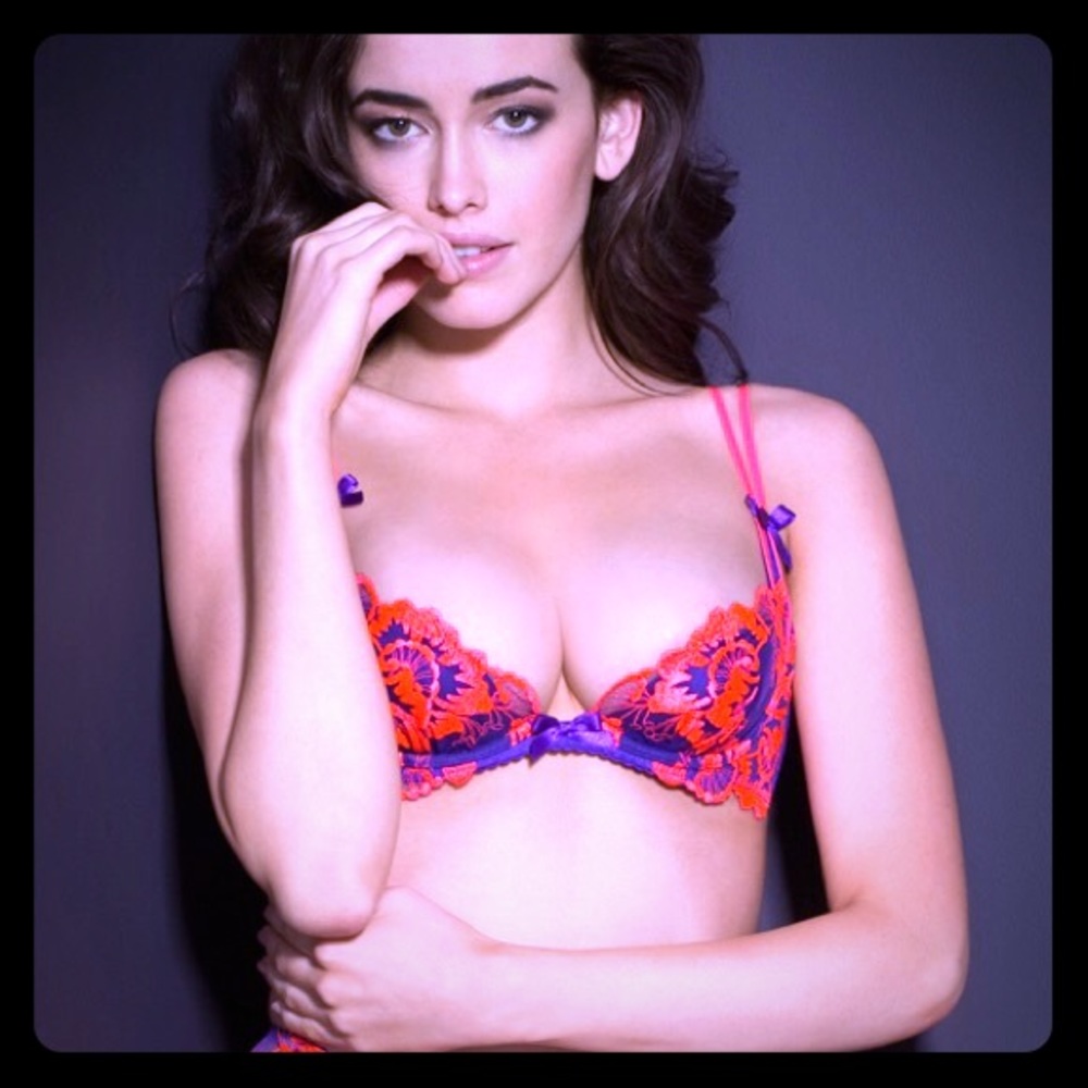 Agent Provocateur Karlie Set Neon Coral Floral